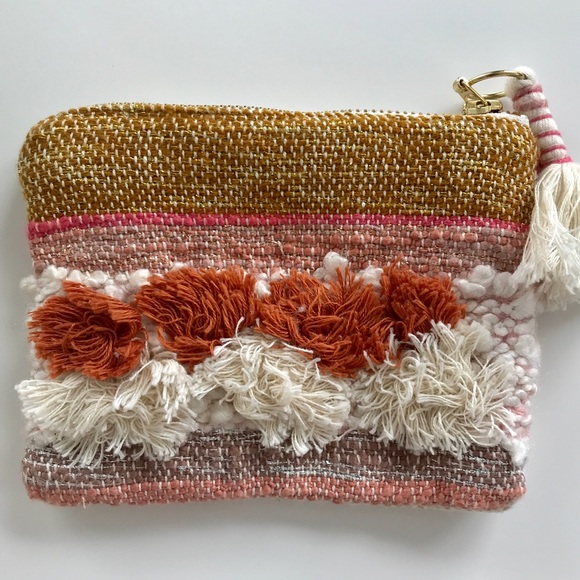 Anthropologie Handbags - Anthropologie All Roads Pom Pom Chenille Pouch
